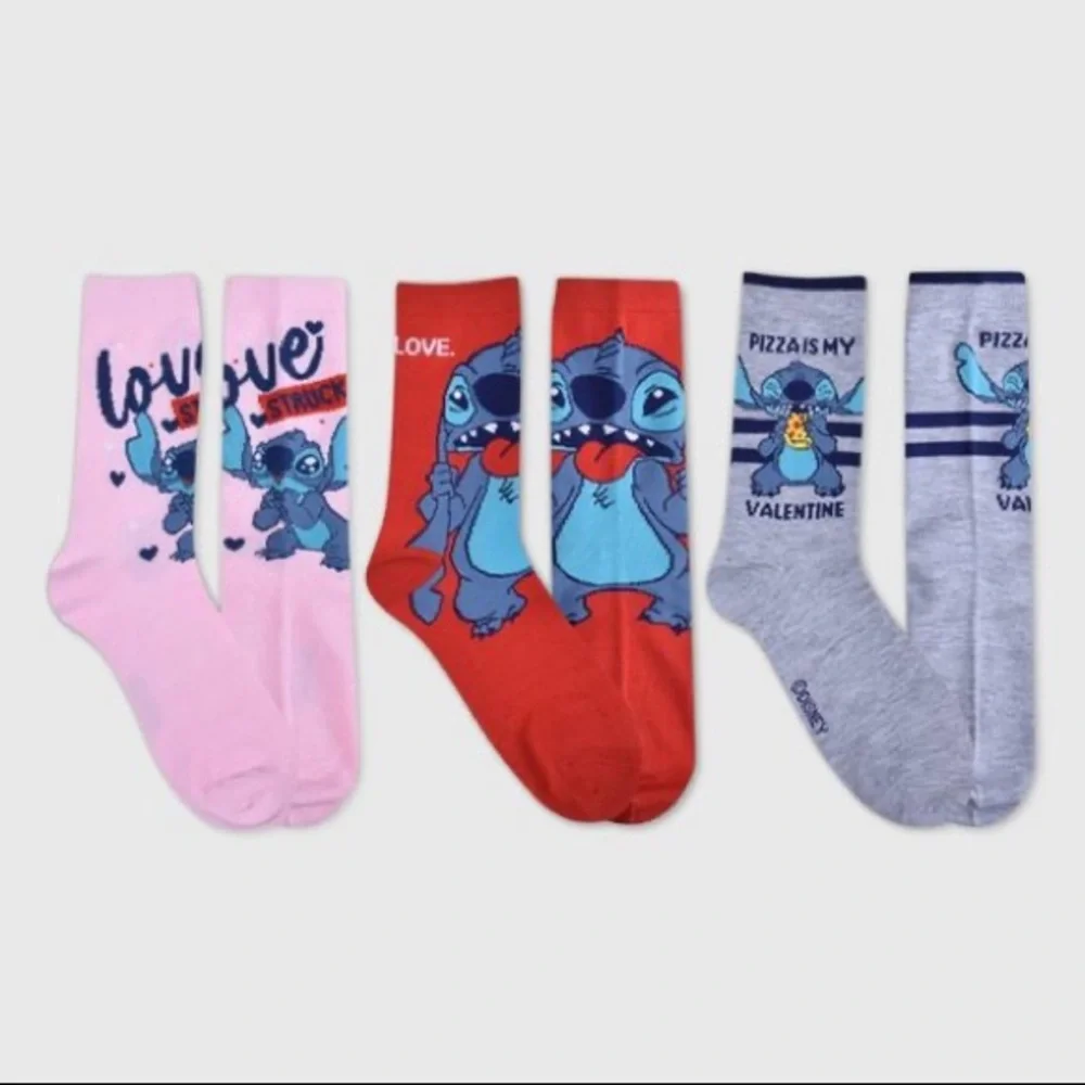 Disney Lilo &‎ Stitch Valentine’s Day Sock Set Disneyland